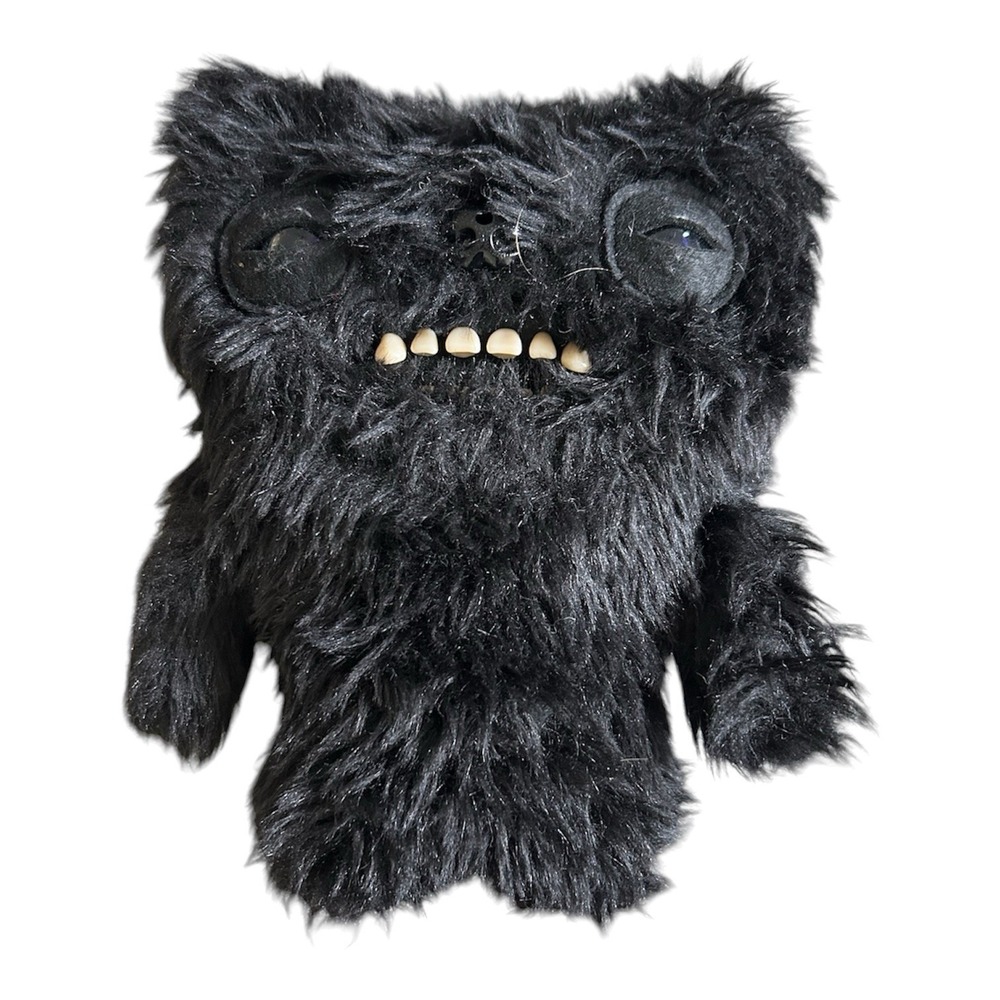 Zuru Fart Face Fuggler Series 1 - Black 9" Funny Ugly Monster Plush Toy Doll
